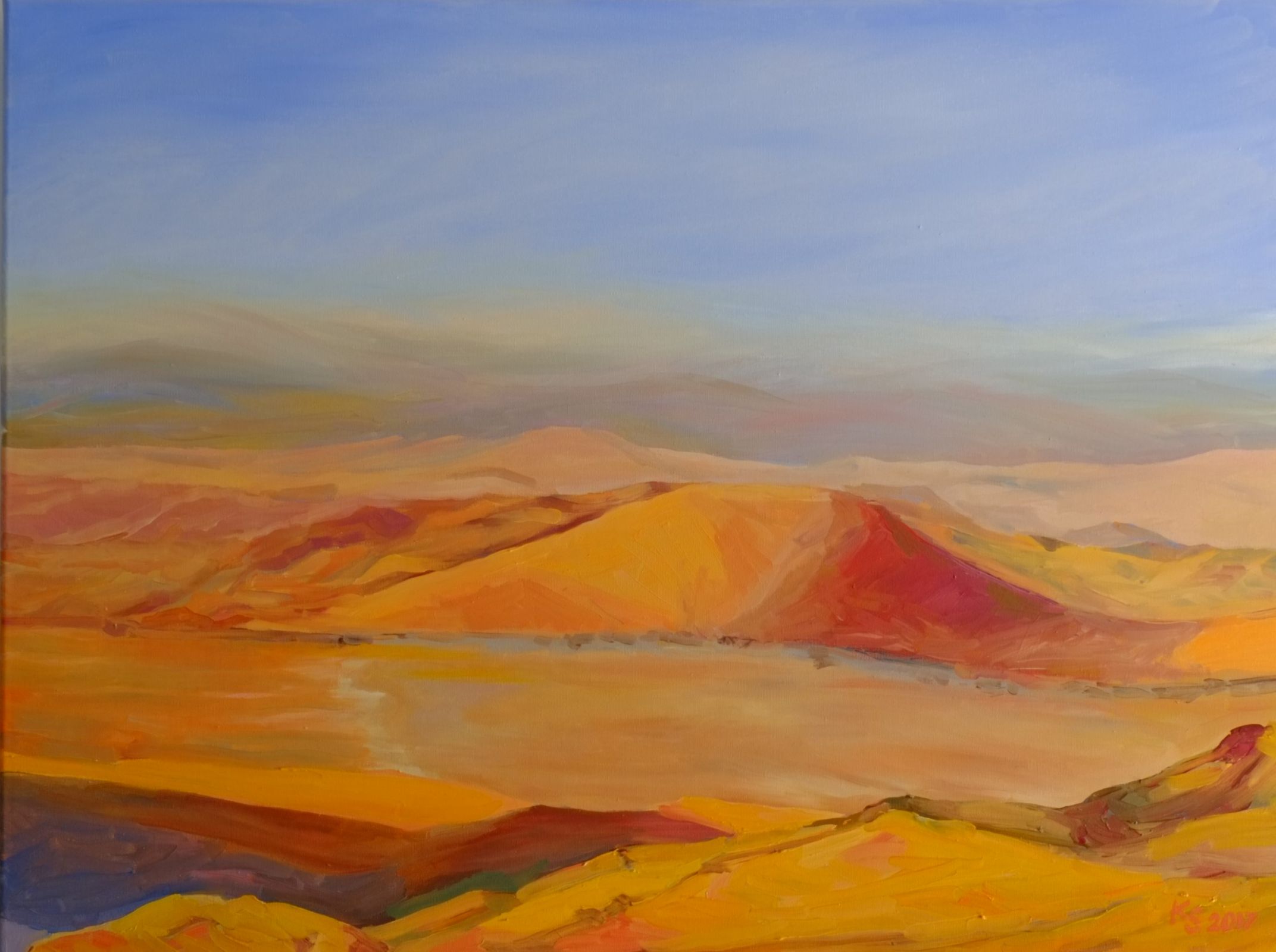 Infinity desert landscape fine art print warm tones contemporary art UAE